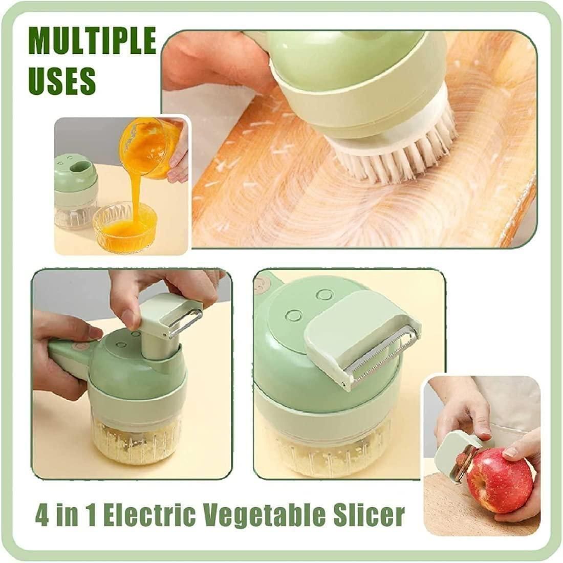 VeggieMaster 4-in-1 Vegetable Cutter Set - Electric & Portable
