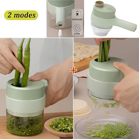 4 in 1 Portable Electric Vegetable Cutter Set